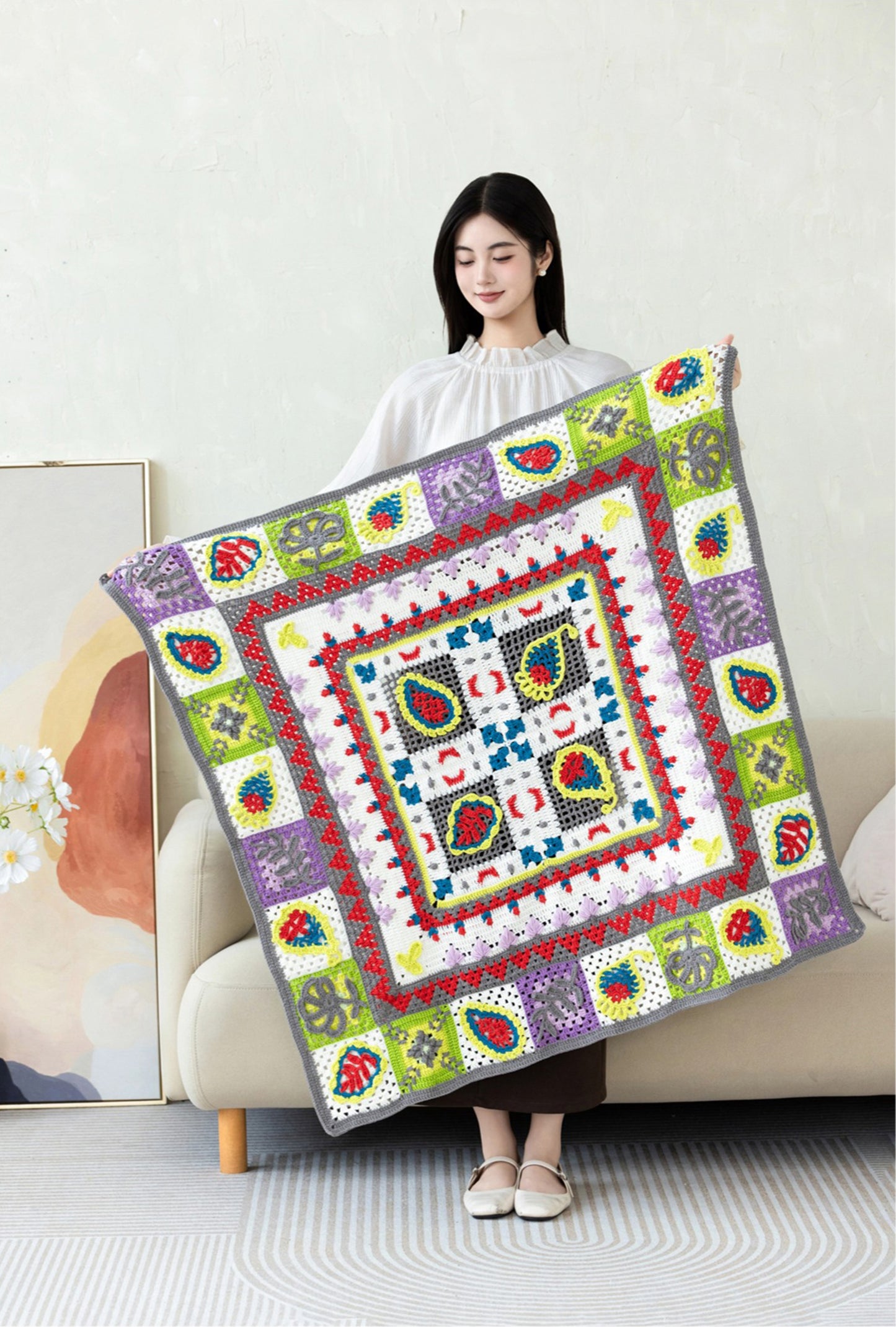 Paisley Blanket Crochet Pattern
