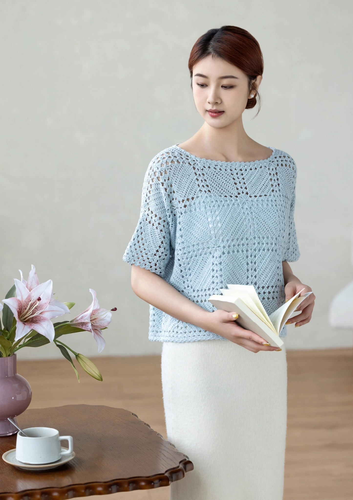 Chamomile Pullover Crochet Yarn Kit