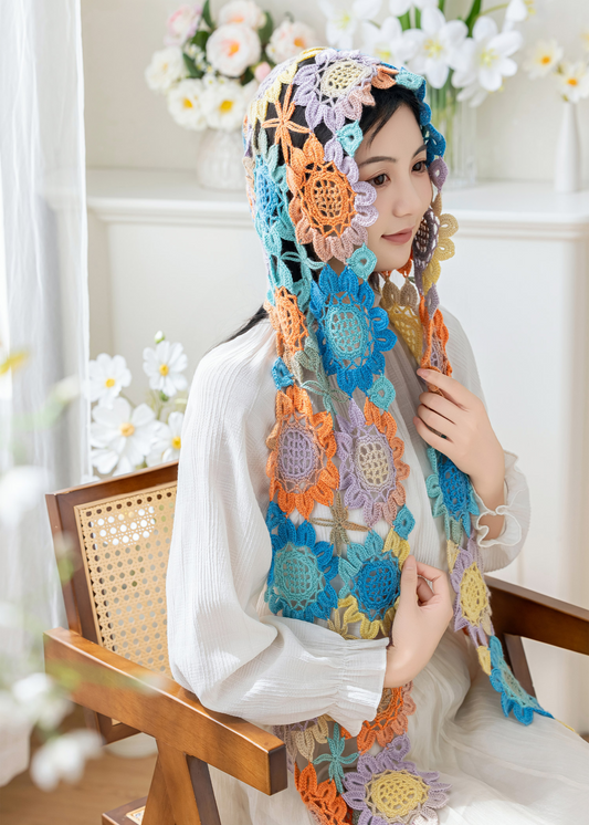 Kit de crochet Salsa Scarfhood | Série Jardin secret | La famille de Susan