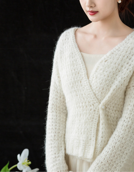 Modèle de cardigan au crochet Paris Rose