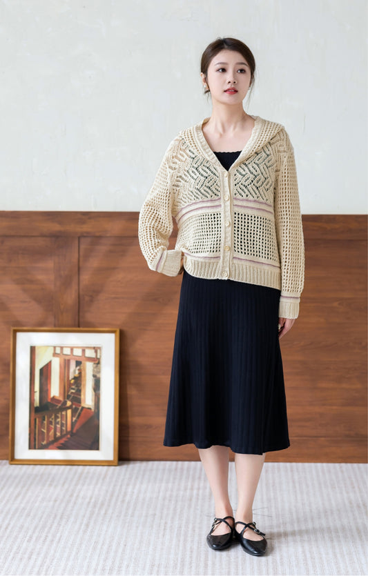 Breezy Hooded Cardigan Knit Pattern
