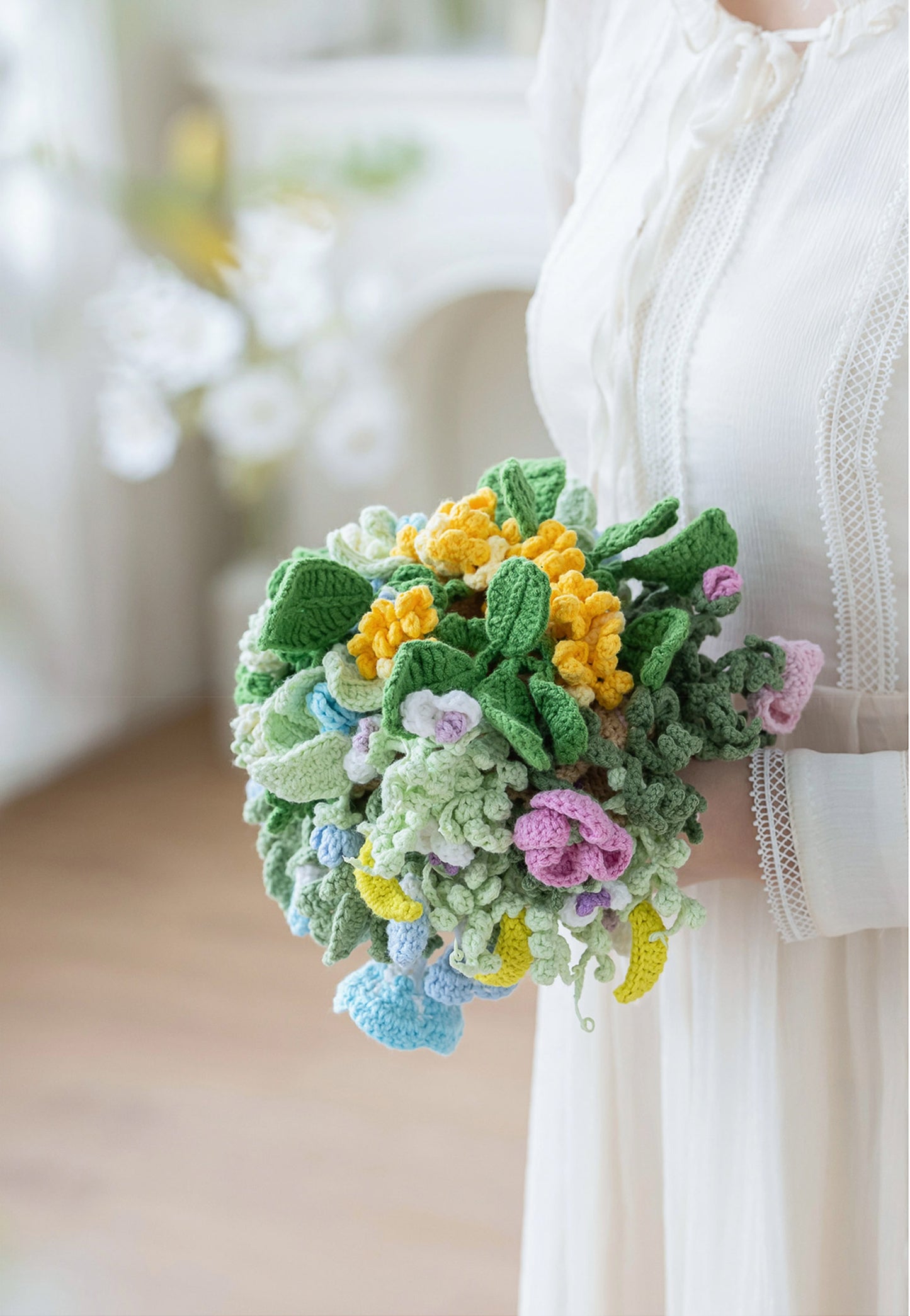 Wildflower Bouquet Blanket Crochet Yarn Kit