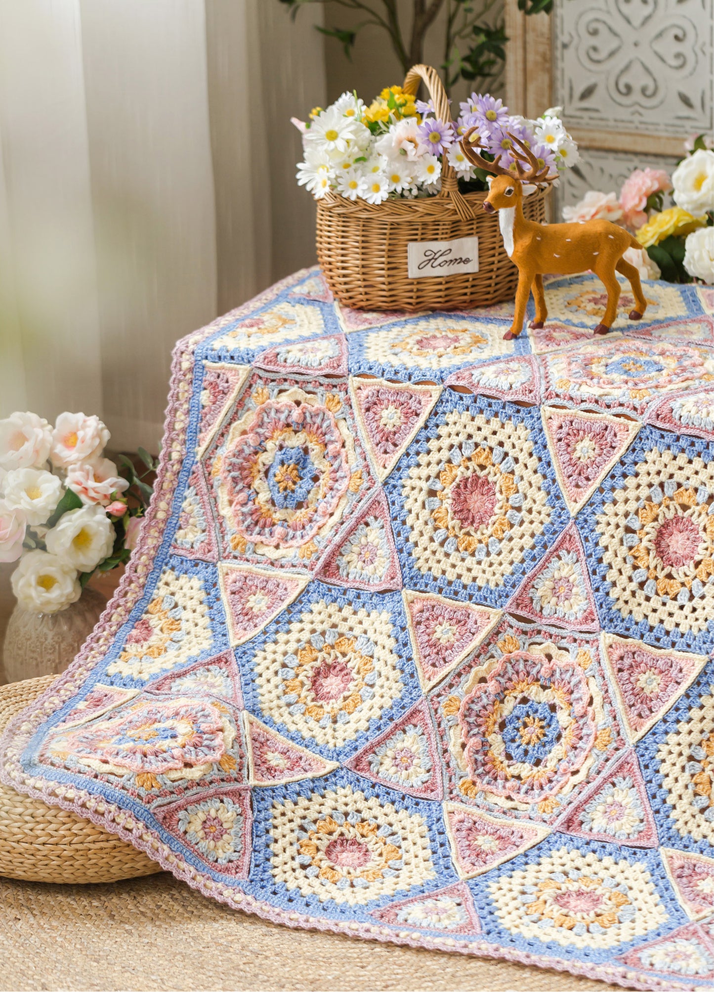 Luminous Flora Blanket Crochet Yarn Kit