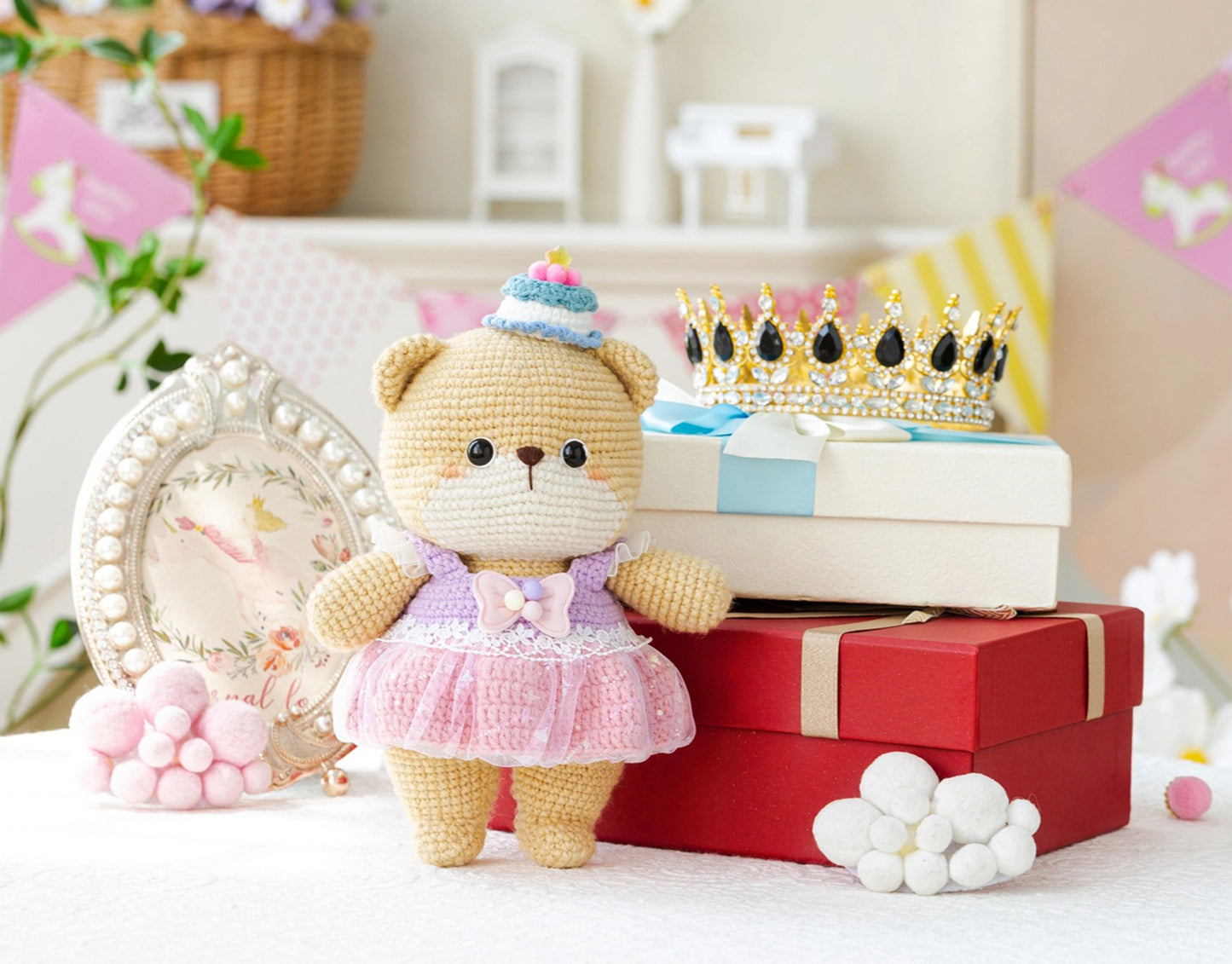 Birthday Bear Doll Crochet Pattern