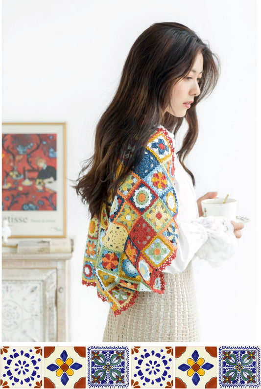 Mexican Tile Lace Blanket Crochet Pattern