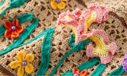 Kit de crochet pour gilet de jardin d'été | Série Hommage à l'art | La famille de Susan