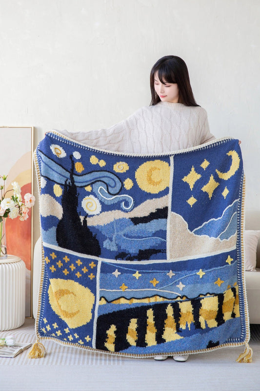 Starry Night Blanket Knit Pattern
