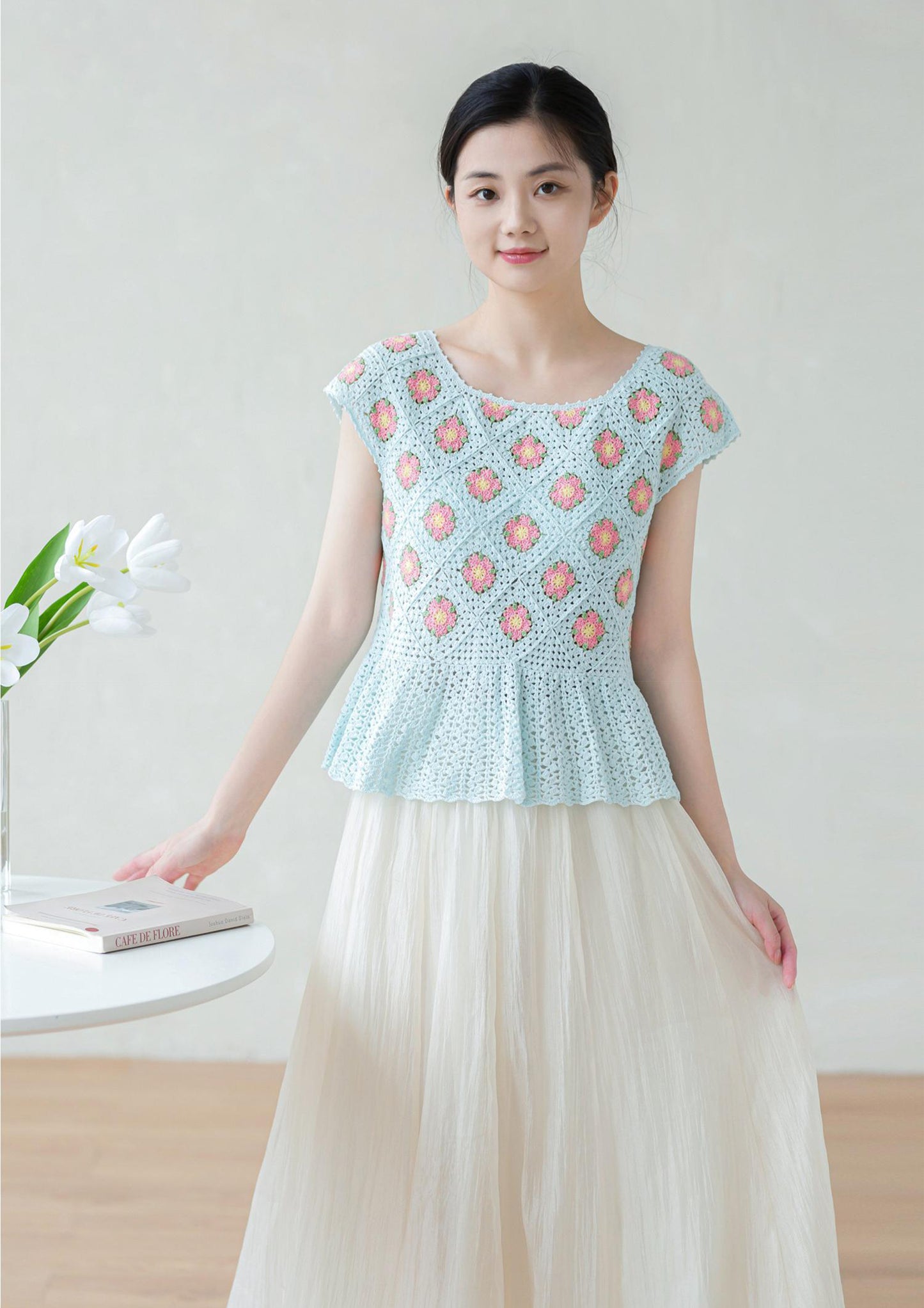 Cherry Blossom Top Crochet Yarn Kit