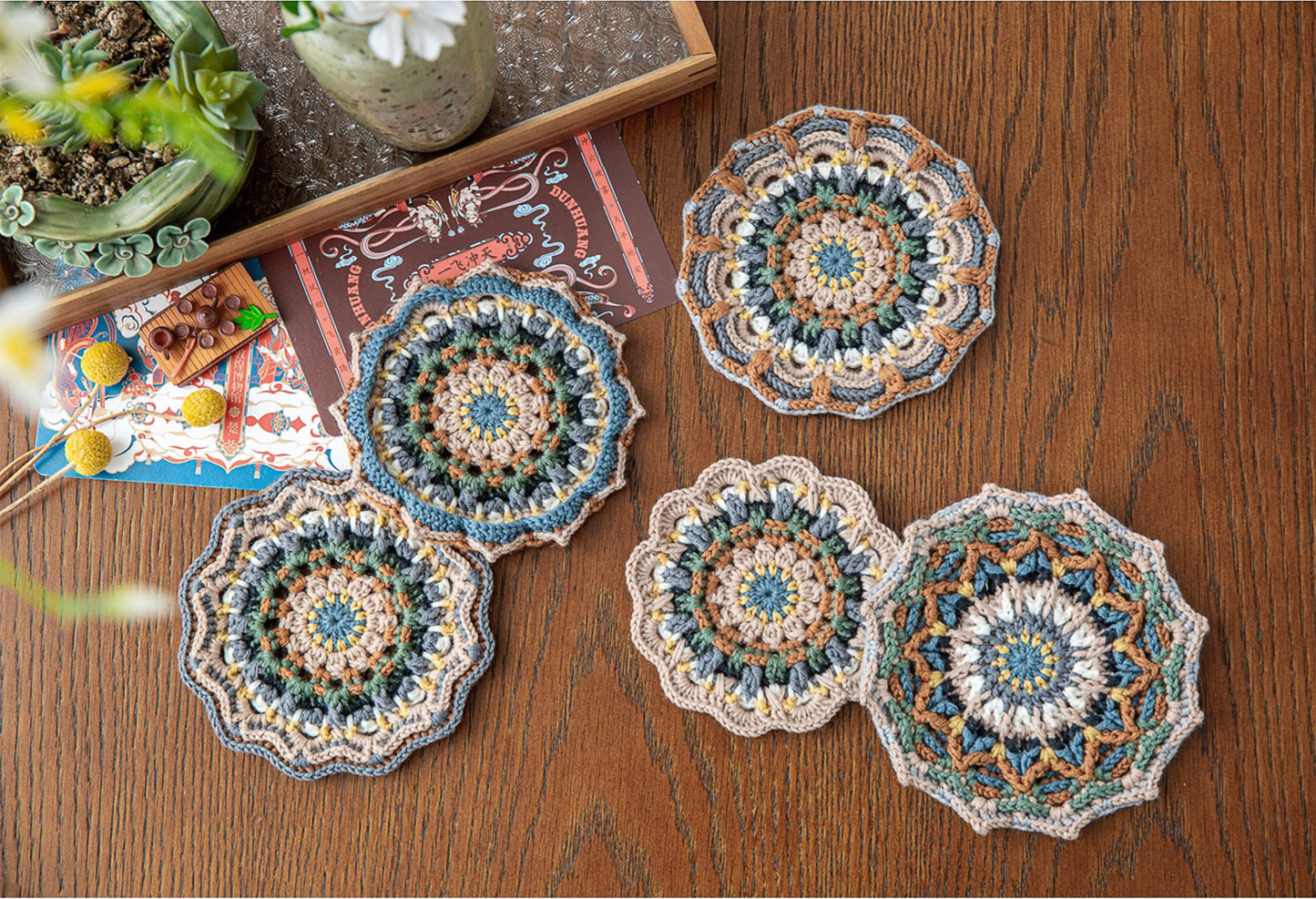 Happy Tea Time Coaster Crochet Pattern