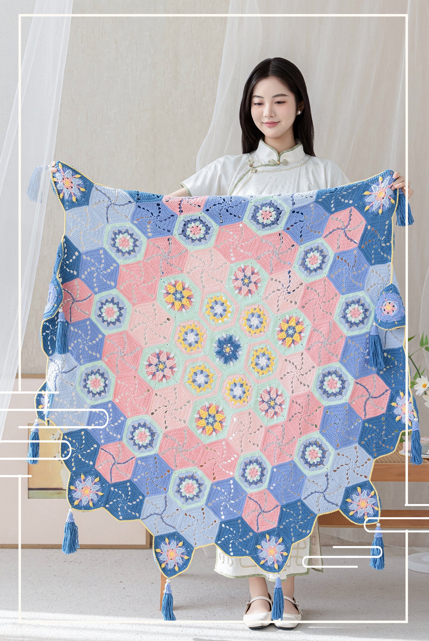 Brilliant Stars Blanket Crochet Yarn Kit