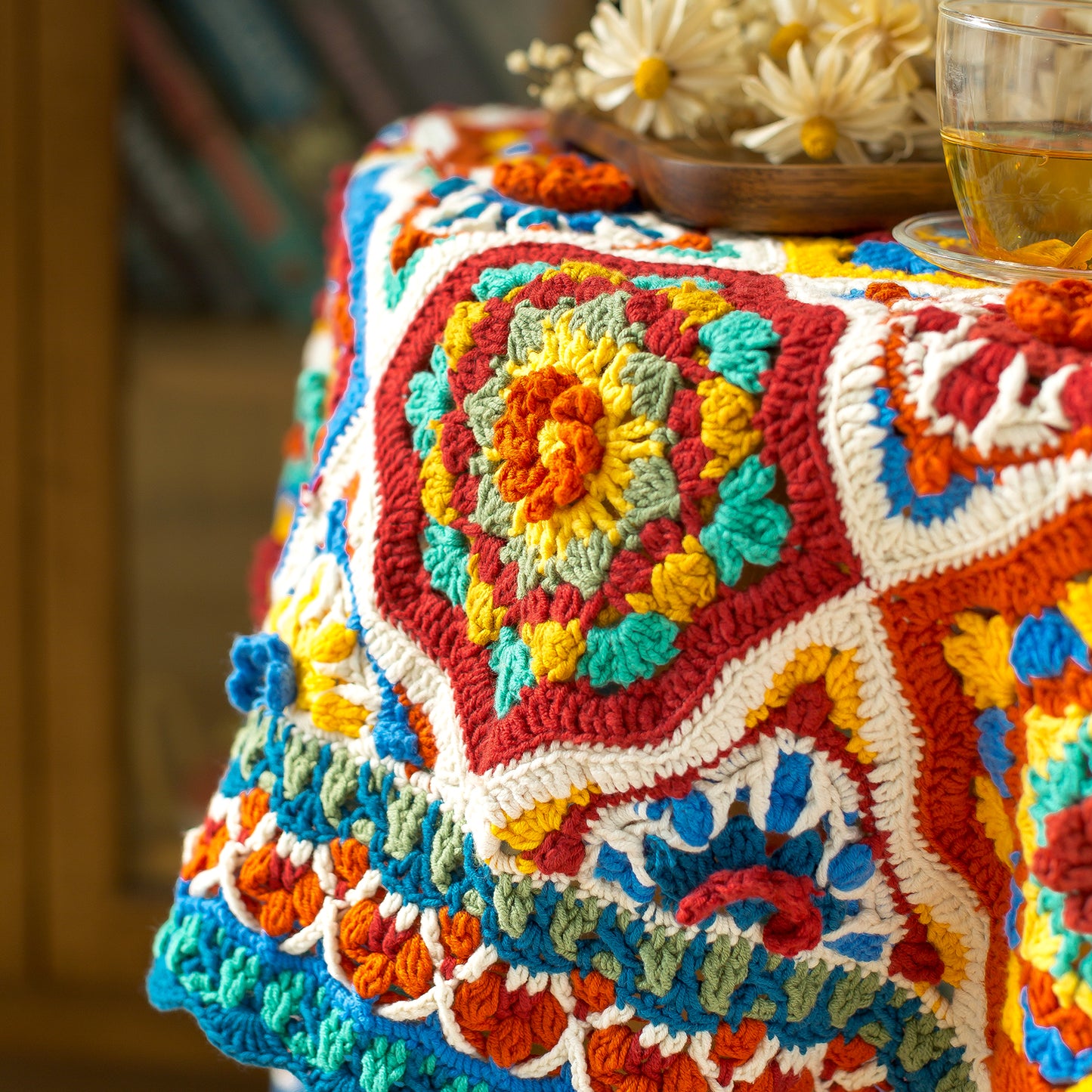 Morocco Zellige Patchwork Blanket Crochet Yarn Kit | Susan's Family