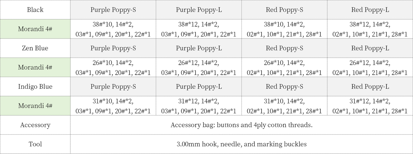 Corn Poppy Cardigan Crochet Yarn Kit | Animism Series | Susan's Family