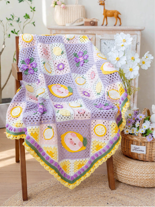 Fruit Patchwork Blanket Crochet Pattern