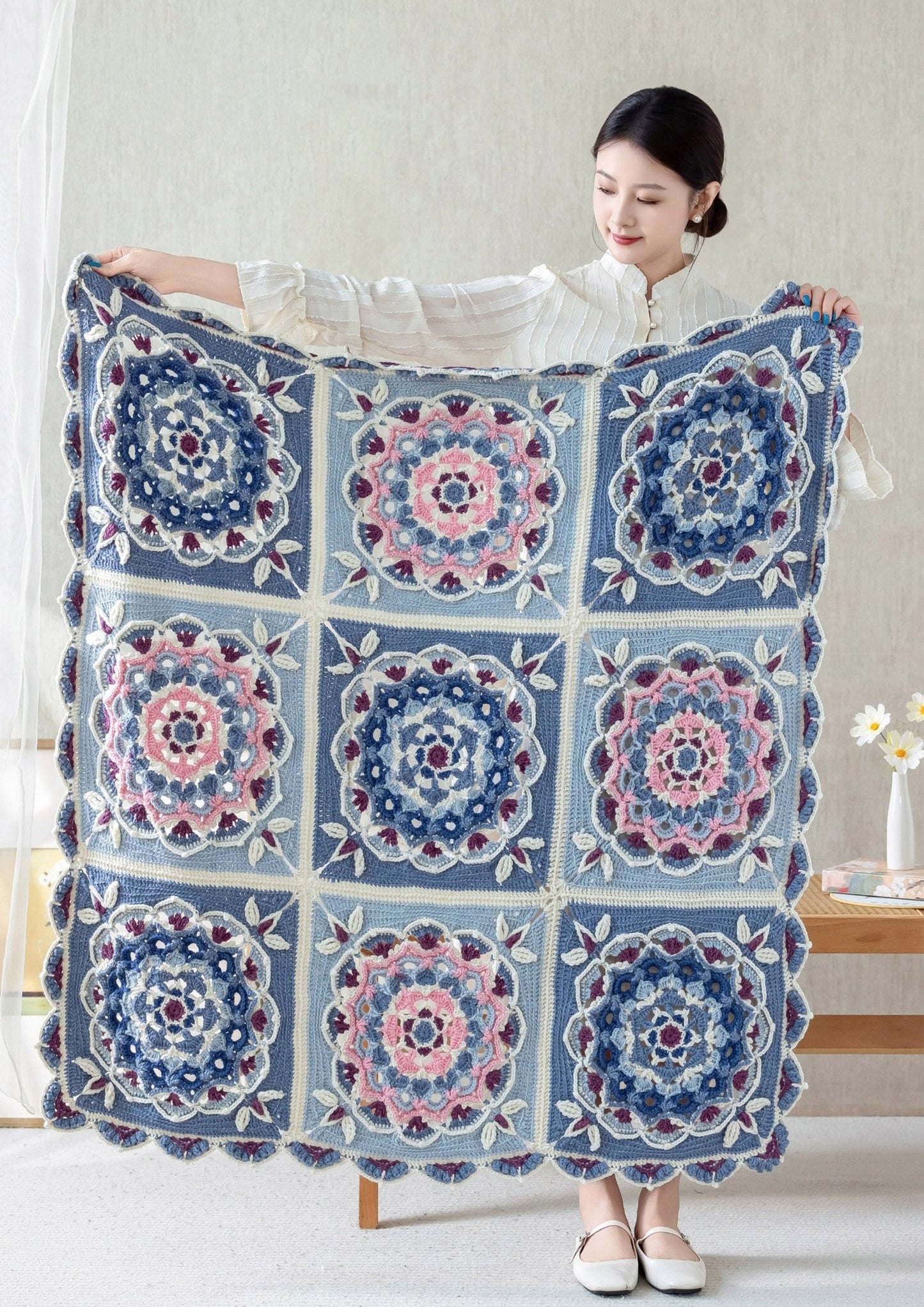 Nine Caissons Blanket Crochet Pattern