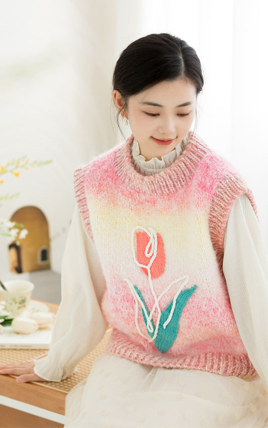 Tulip Lily Vest Knit Yarn Kit