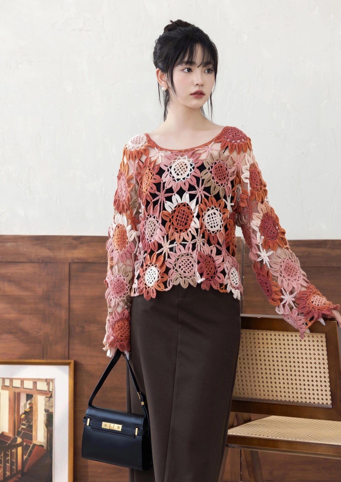 Sunflower Motif Top Crochet Pattern