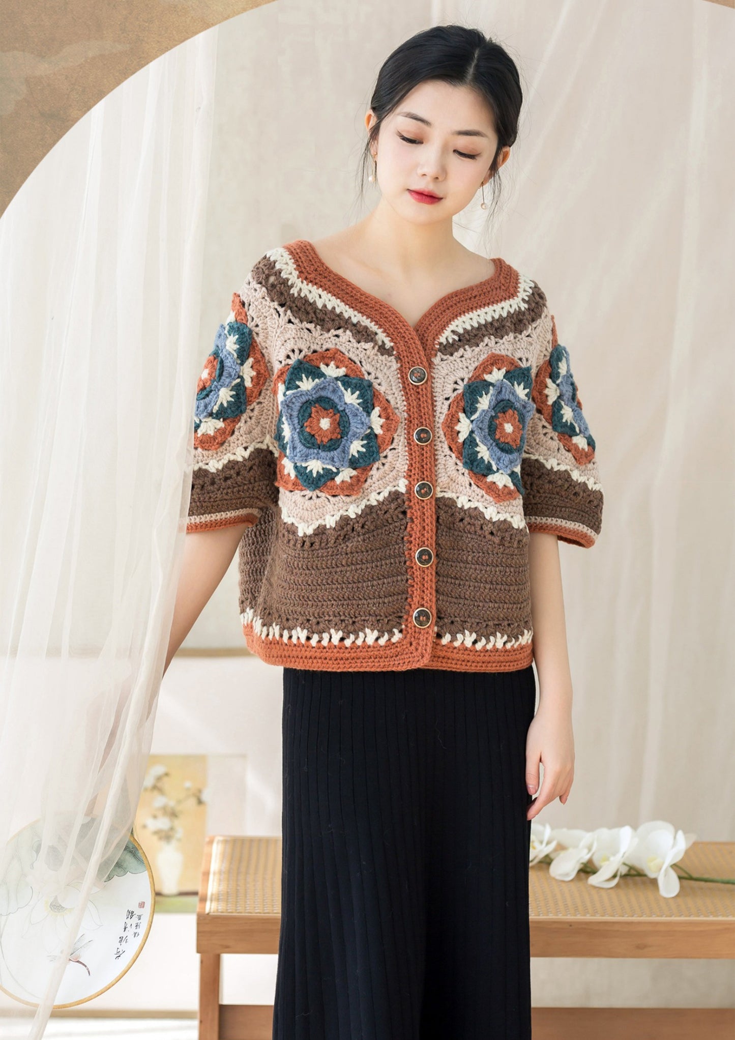 Shaolian Blossom Cardigan Crochet Pattern