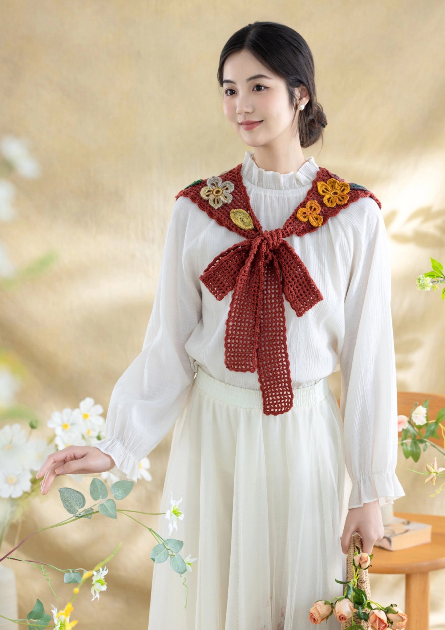 Flower Shadow Shawl Crochet Pattern