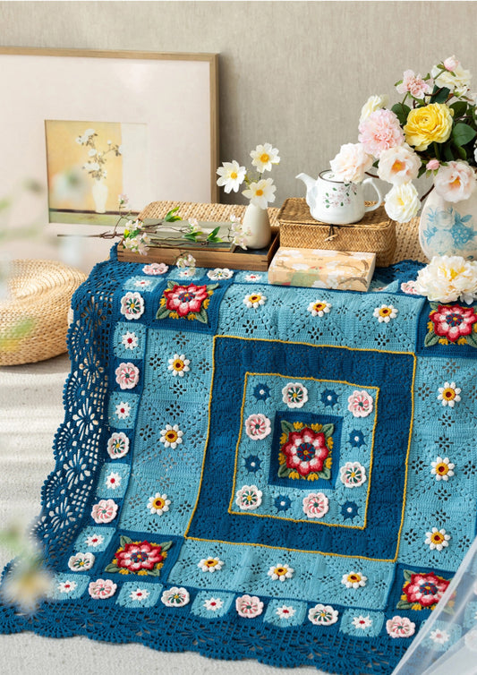 Fullness Flower Blanket Crochet Kit