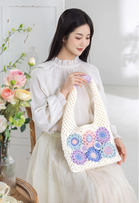 Spring Ripple Patchwork Bag Crochet Pattern