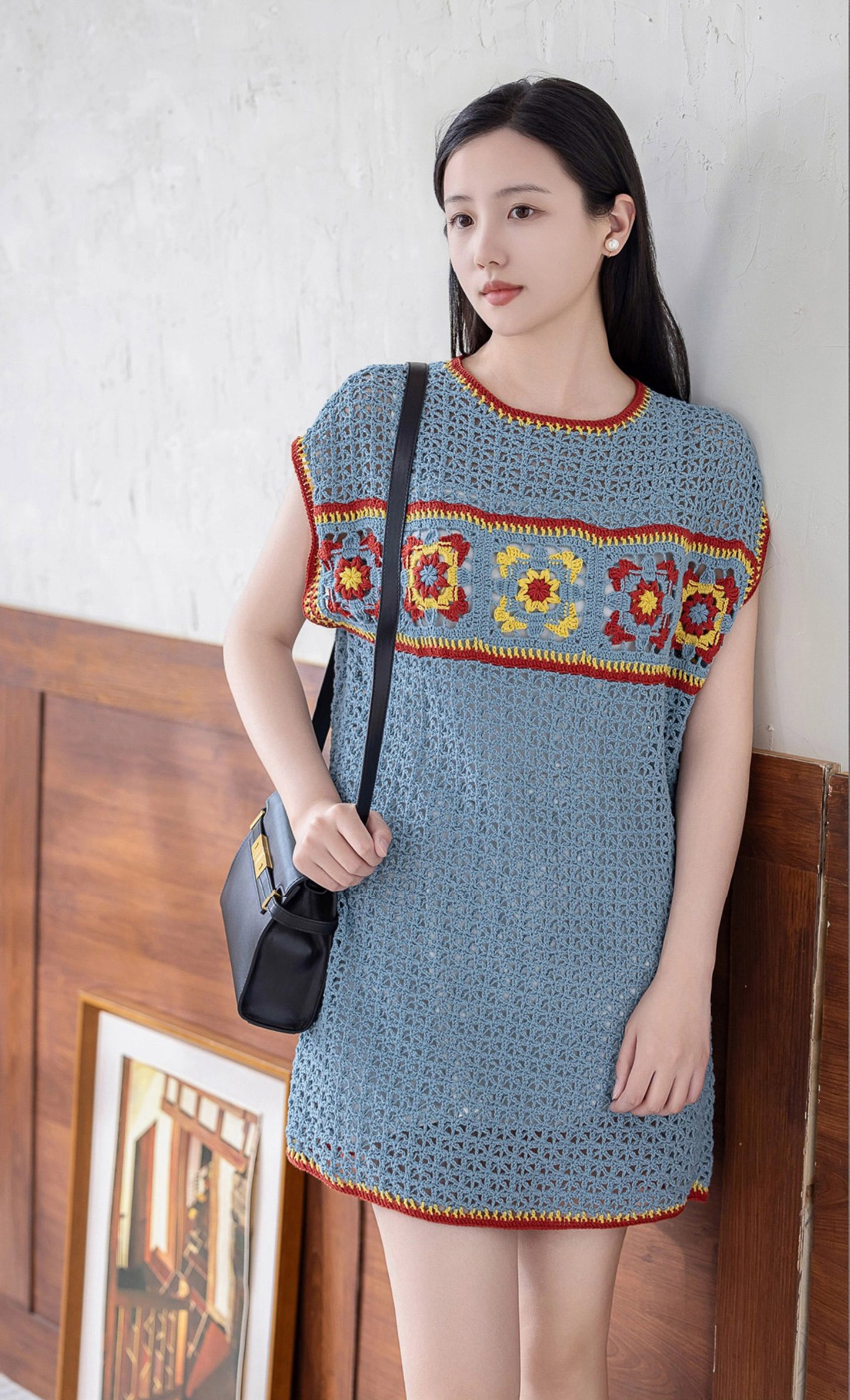 Long Summer Lace Cardigan Crochet Yarn Kit