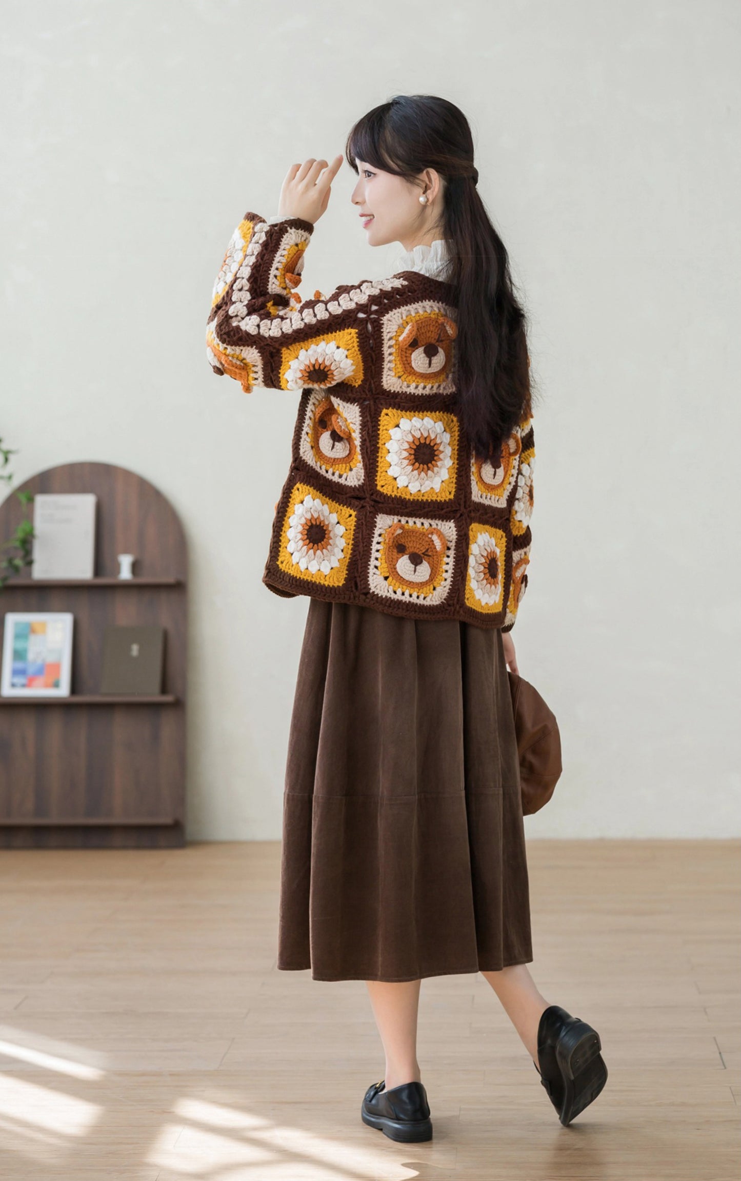 Sunflower Bear Cardigan Crochet Pattern