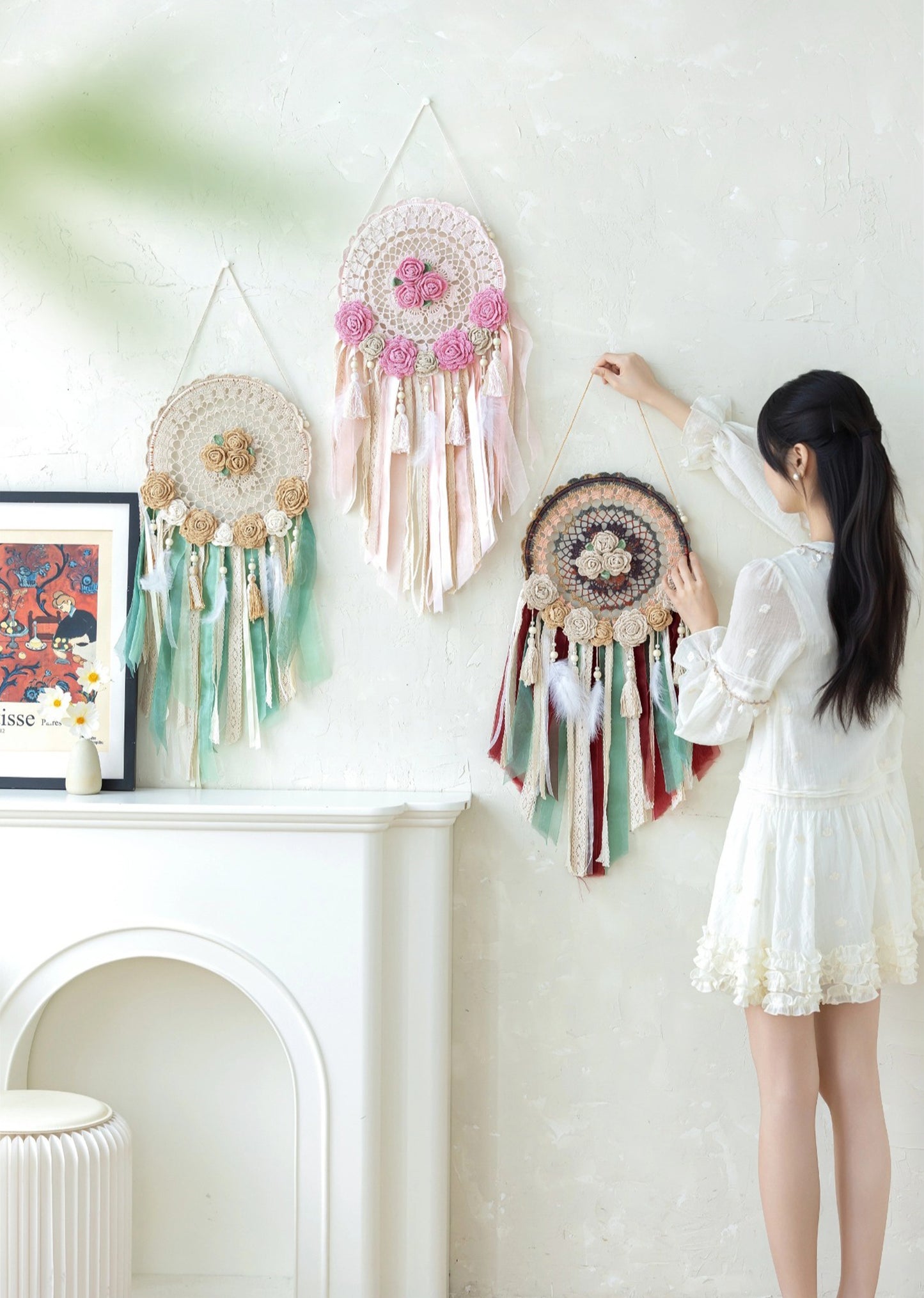 Rose Dreamcatcher Crochet Pattern