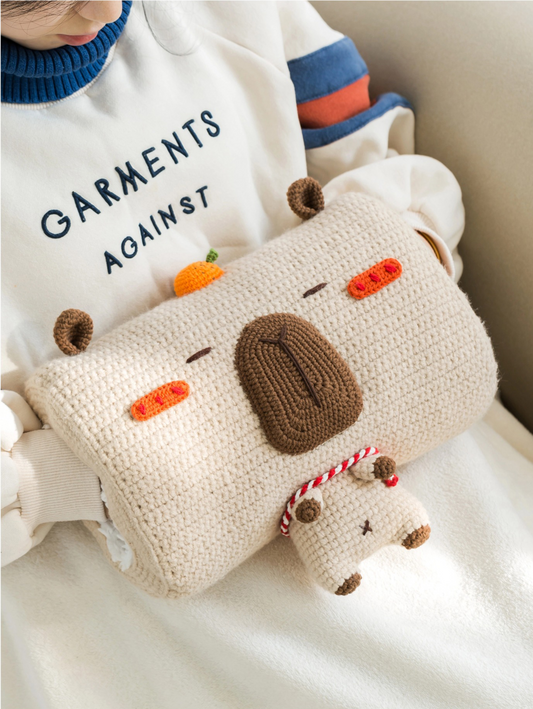 Modèle de chauffe-mains en forme d'animal au crochet