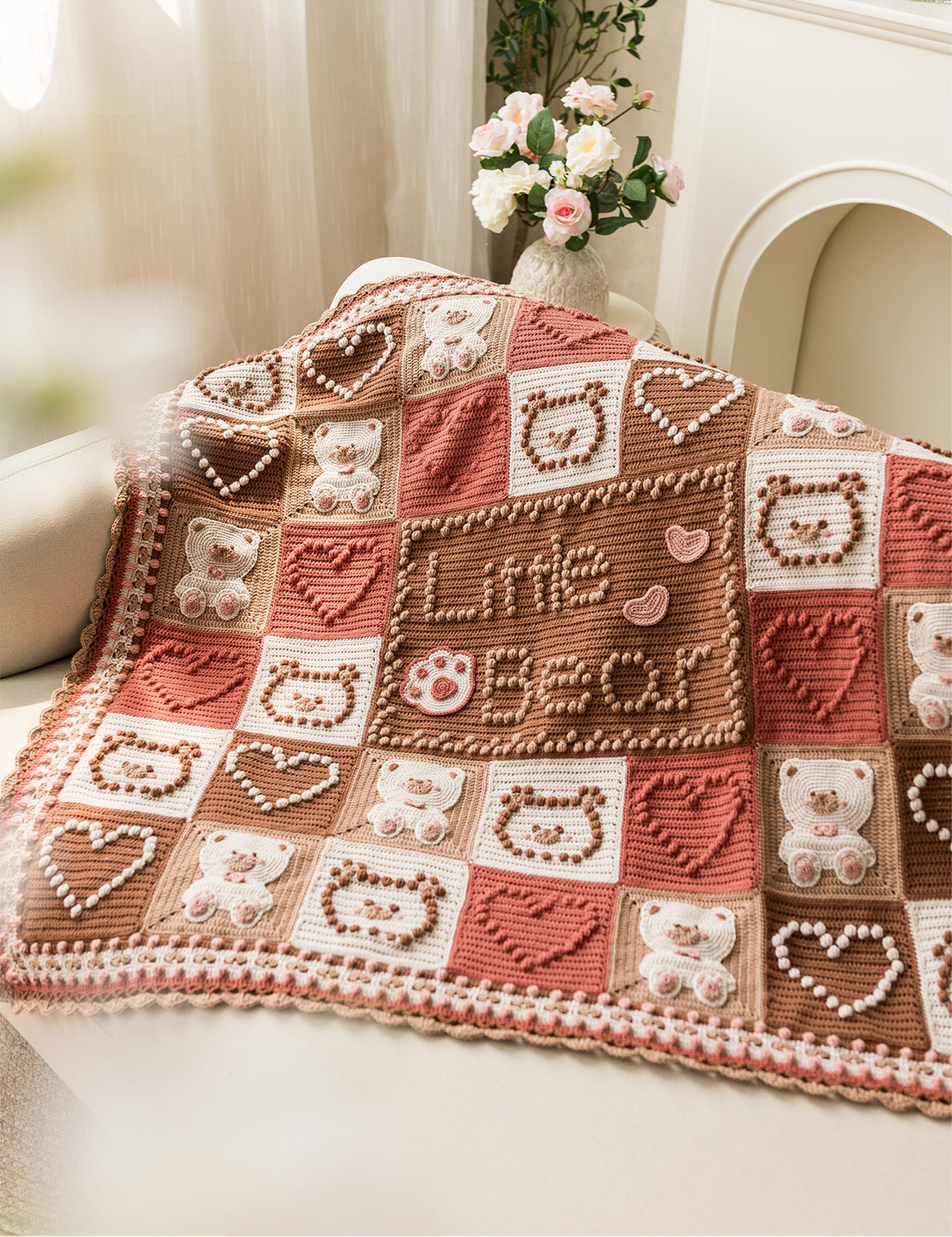 Bear Bubble Blanket Crochet Yarn Kit