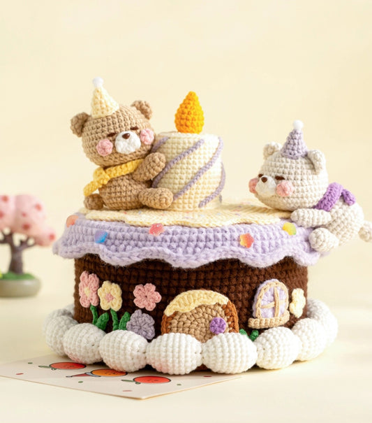 Bear's Cake Crochet Kit