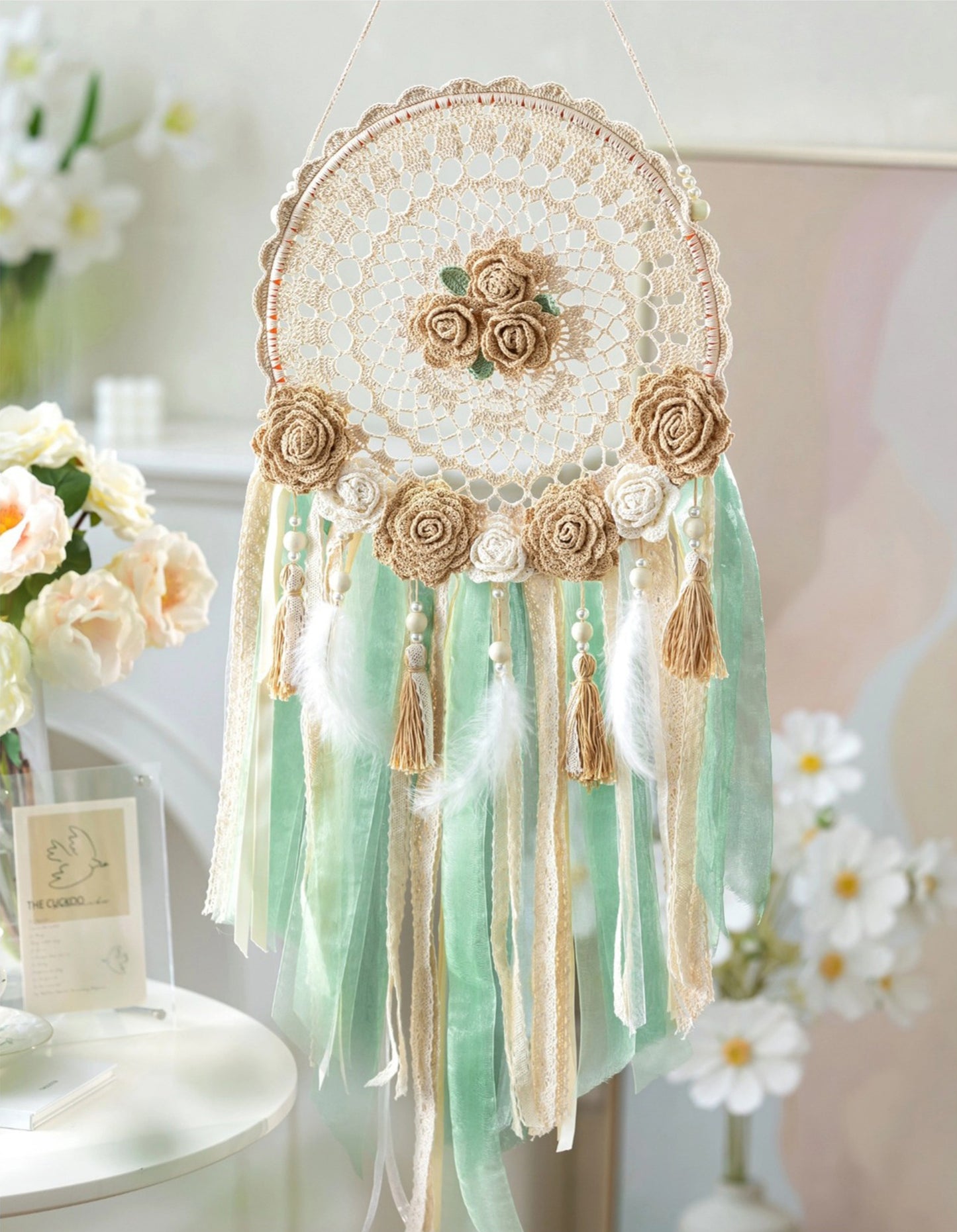 Rose Dreamcatcher Crochet Pattern