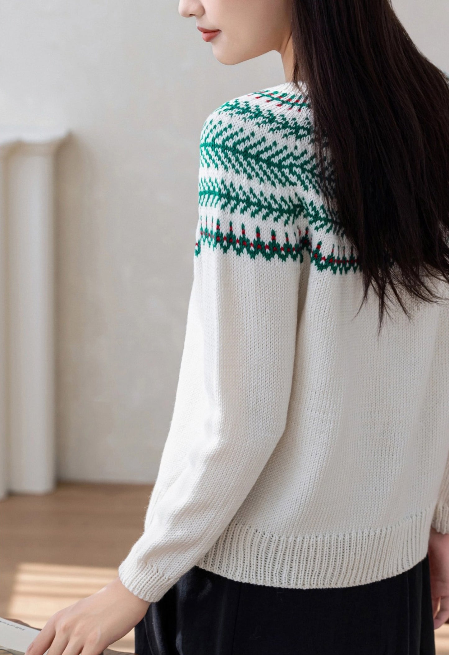 Merry Christmas Yoke Knit Pattern
