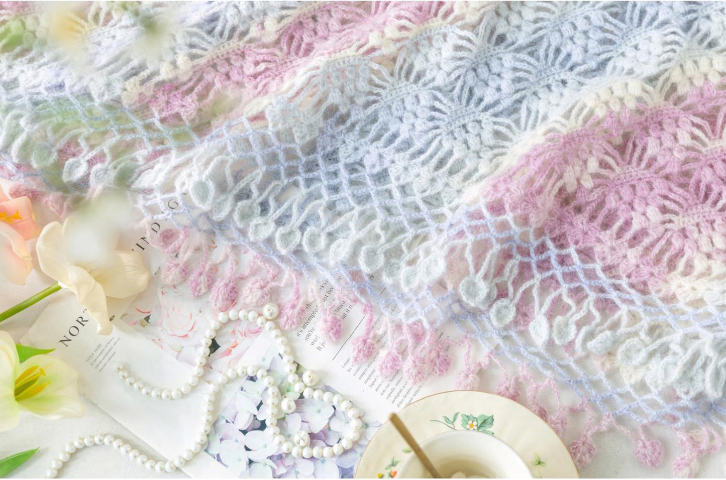 Grape Shawl Crochet Yarn Kit