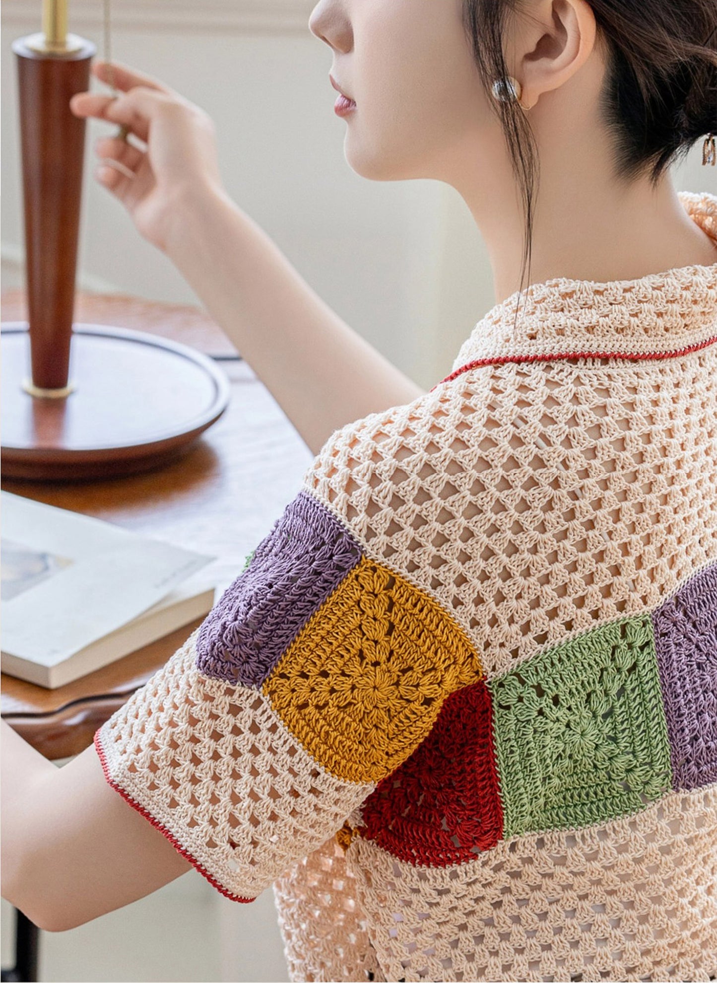 Rainbow Granny Square Cardigan Crochet Yarn Kit