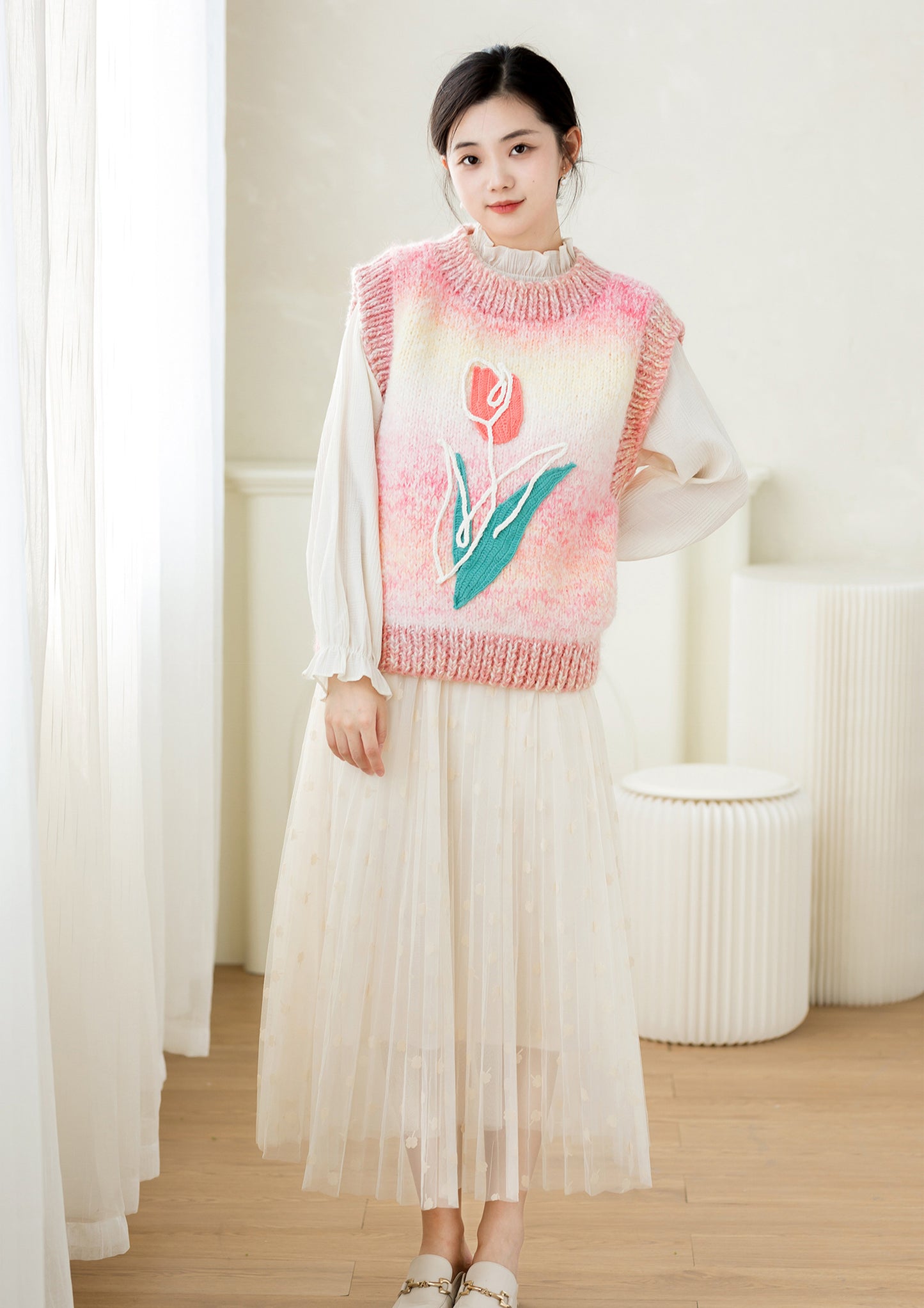 Tulip Lily Vest Knit Yarn Kit