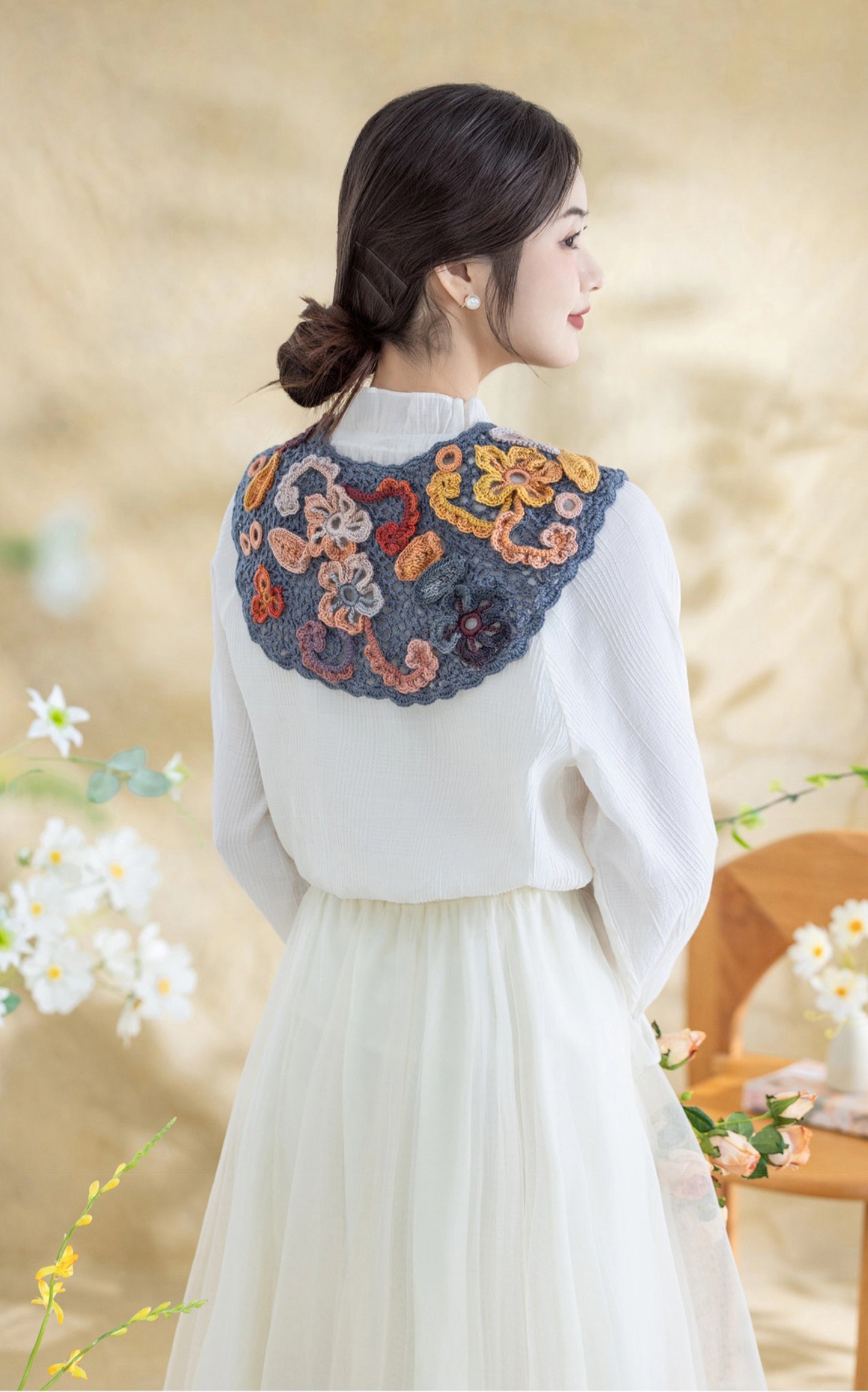Flower Shadow Shawl Crochet Pattern