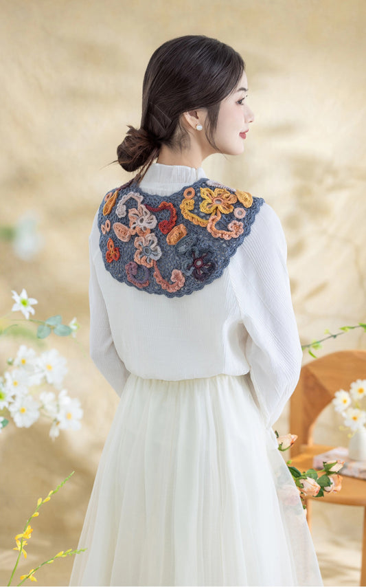 Flower Shadow Shawl Crochet Kit