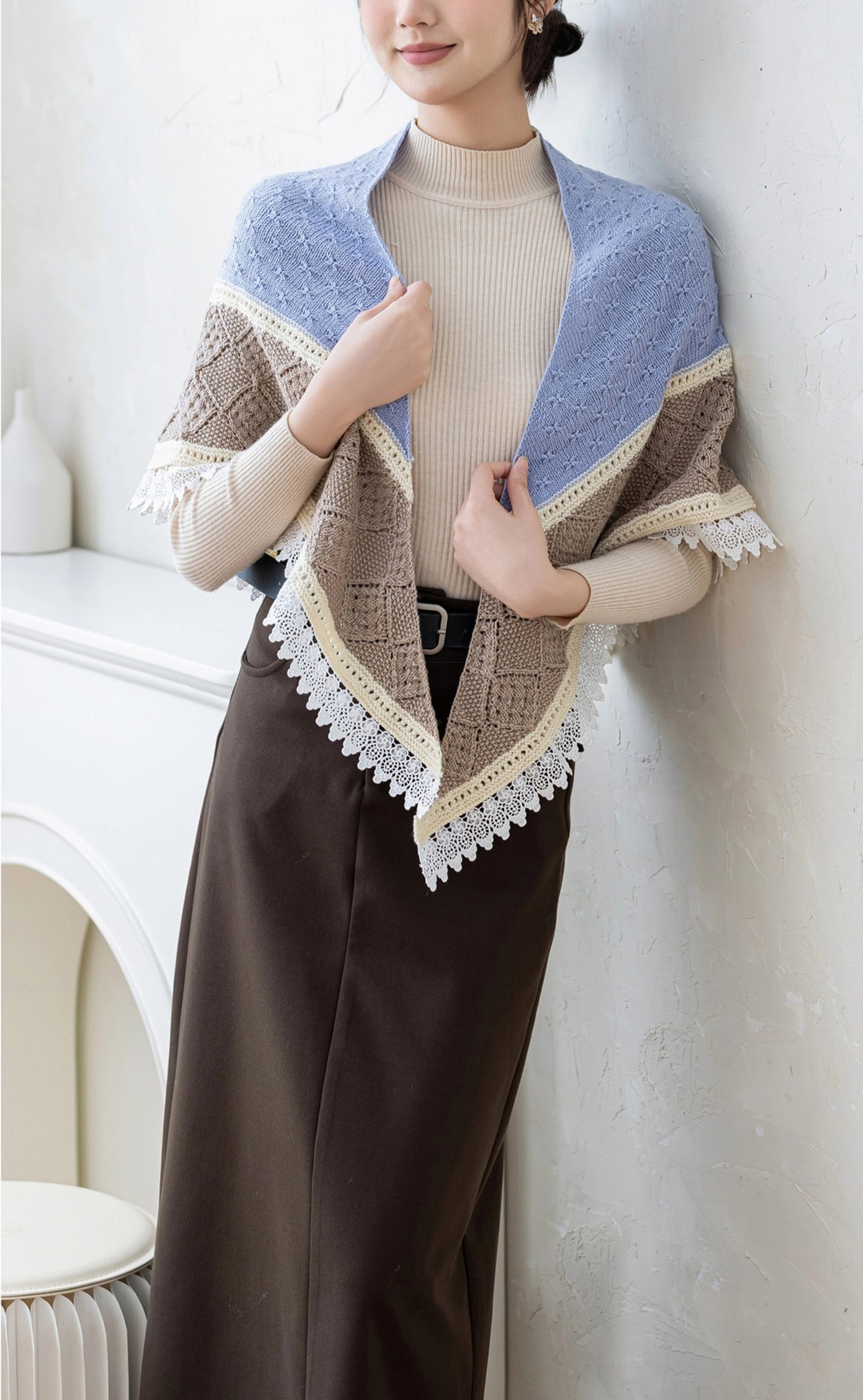 Peach Shawl Knit Pattern
