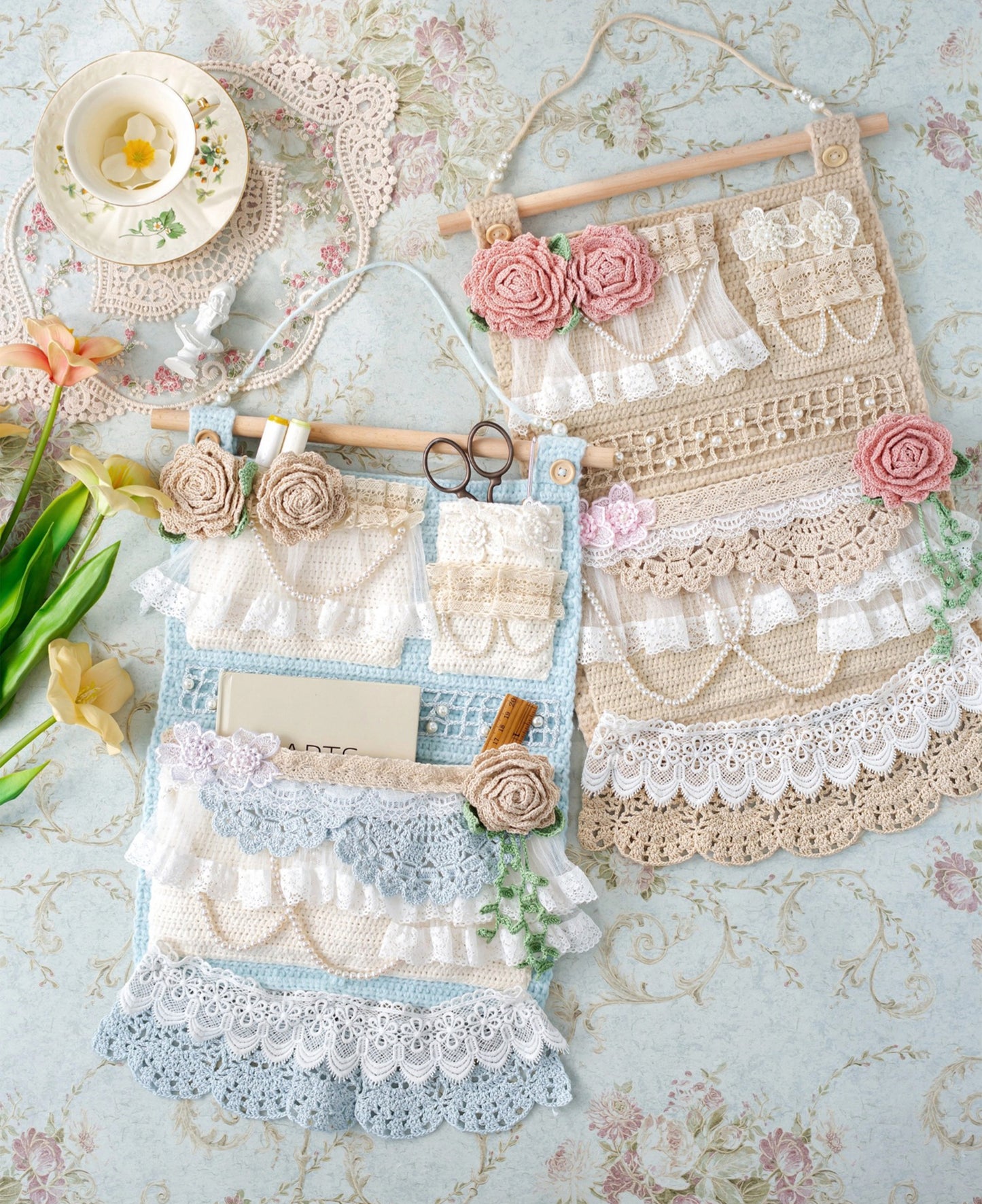 Rose Storage Wall Hanging Crochet Kit