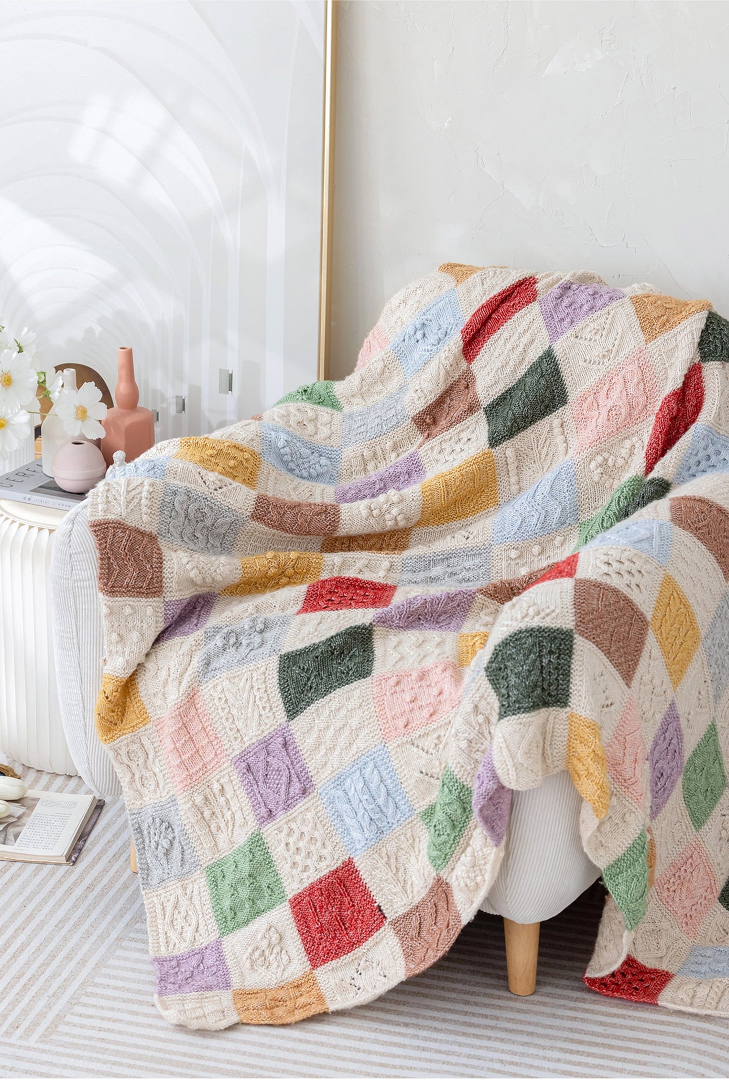 Checkered Rainbow Crochet Pattern