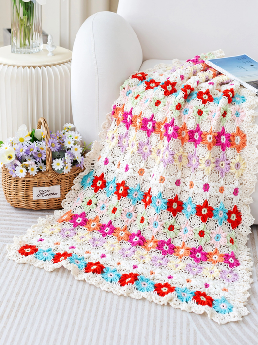 Floral Nest Blanket Crochet Kit