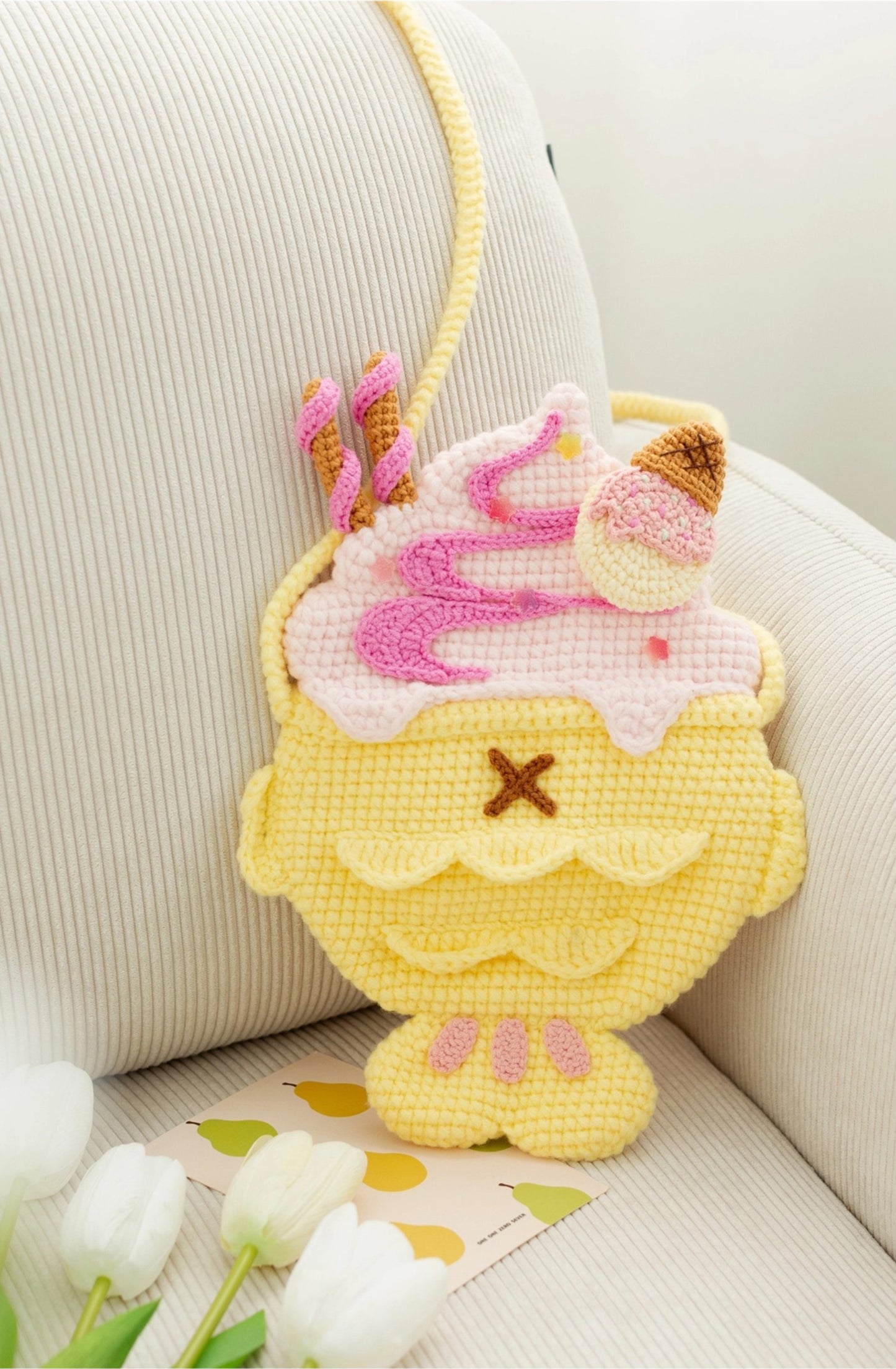 Taiyaki Ice Cream Bag Crochet Pattern