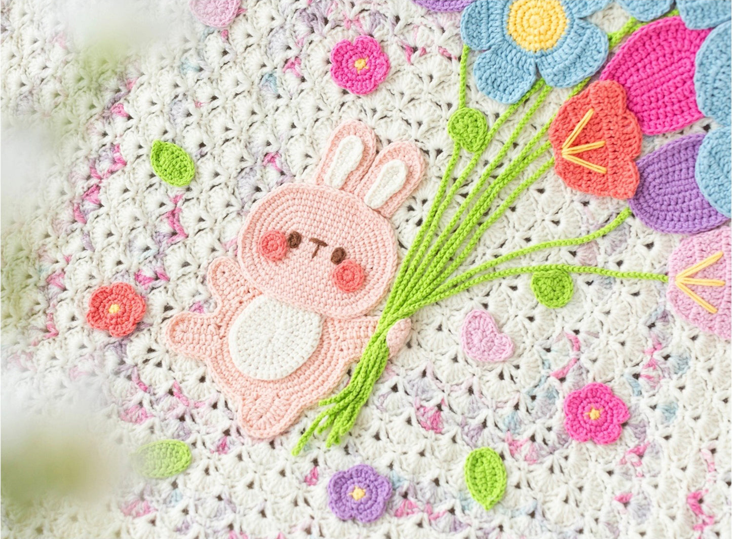Colorful Playtime Blanket Crochet Yarn Kit