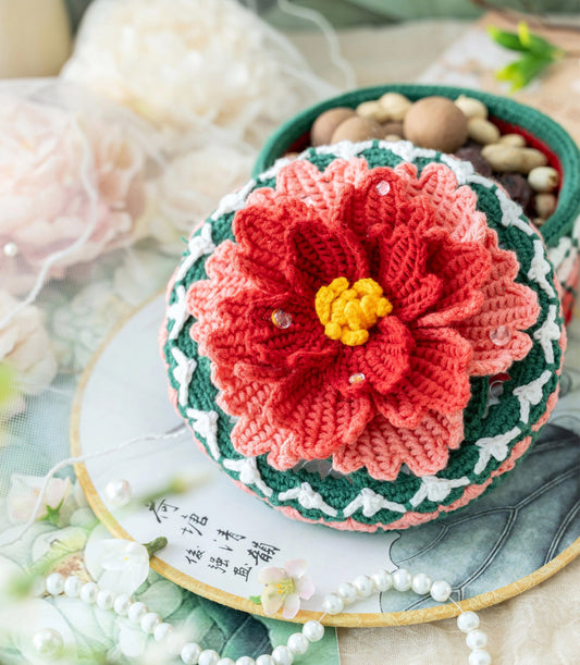 Floral Prosperity Storage Box Crochet Pattern
