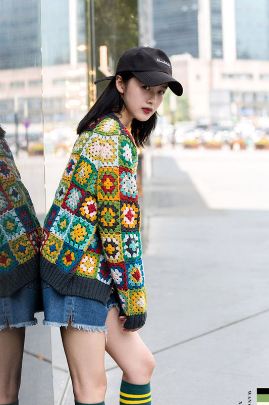 Granny Square Jacket Crochet Pattern