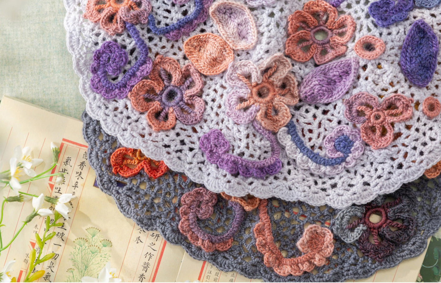 Flower Shadow Shawl Crochet Pattern