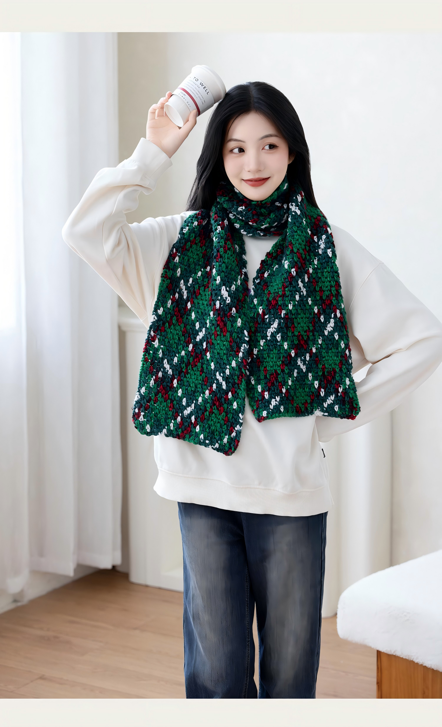 Magic Cube-Digital Jacquard Scarf Yarn 1 pack | Susan's Family