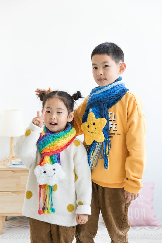 Rainbow Daisy Scarf Crochet Kit