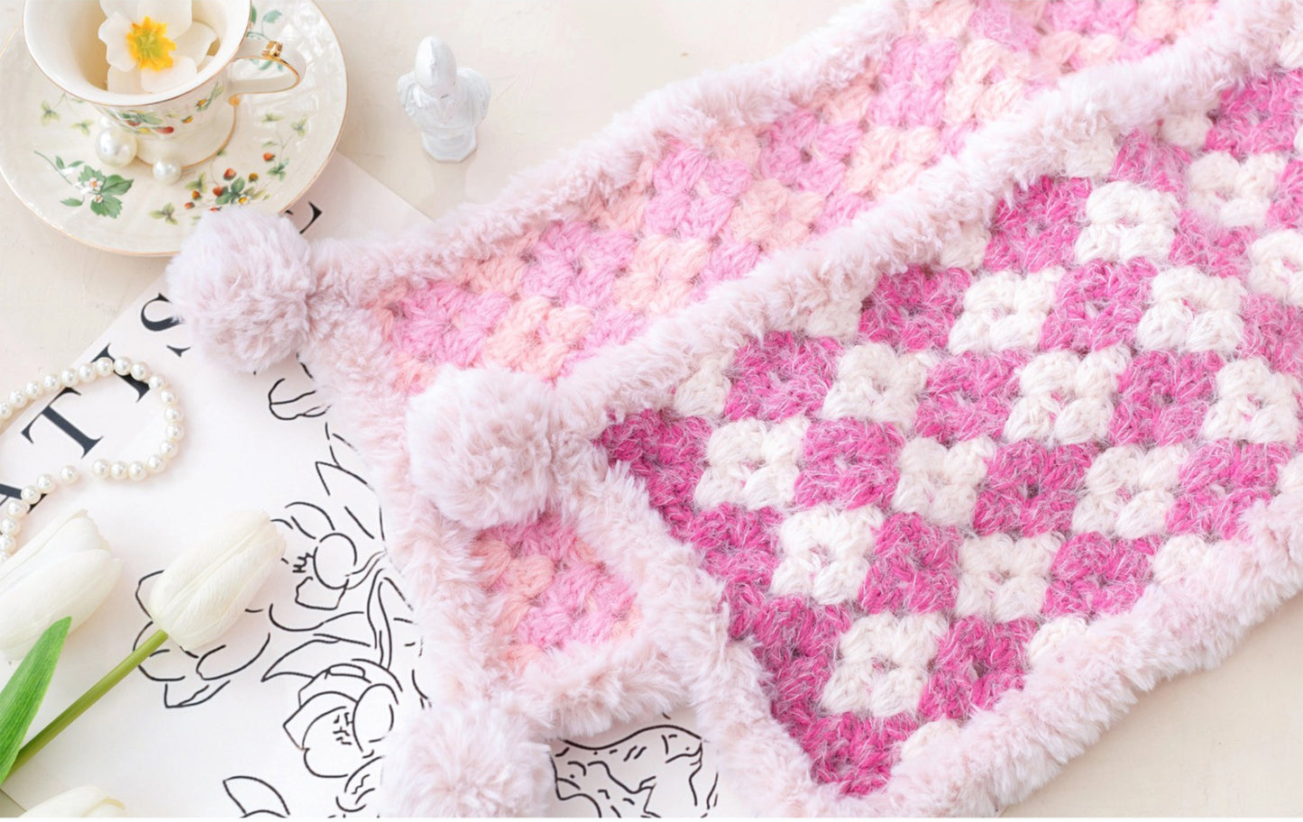 Gradient Diamond Scarf Crochet Pattern