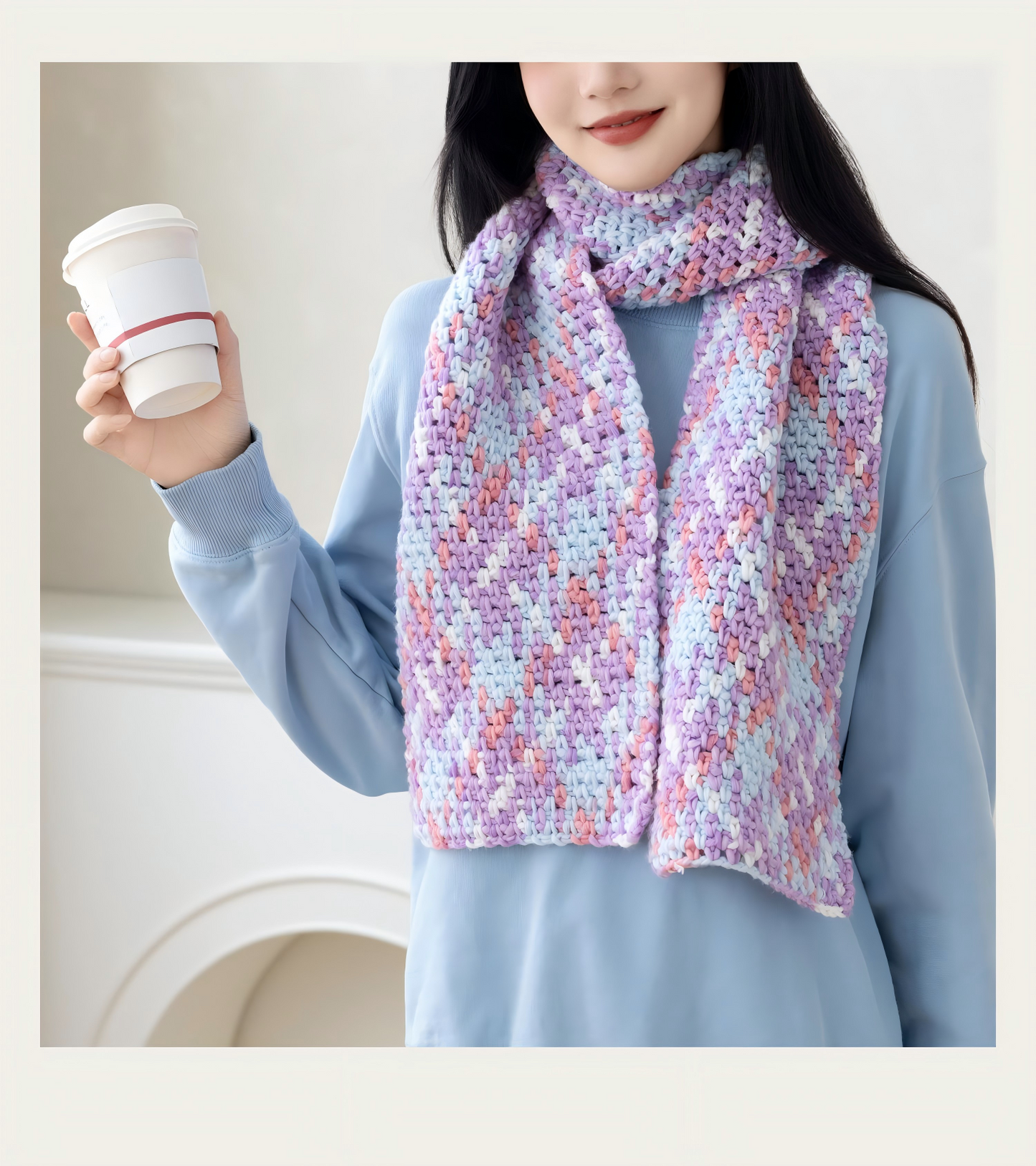 Magic Cube-Digital Jacquard Scarf Yarn 1 pack | Susan's Family